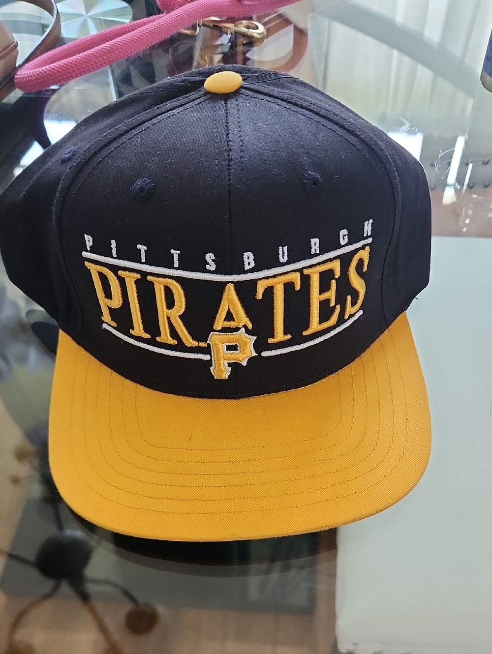 American Needle Pittsburgh Pirates Black and Yellow Snapback Hat